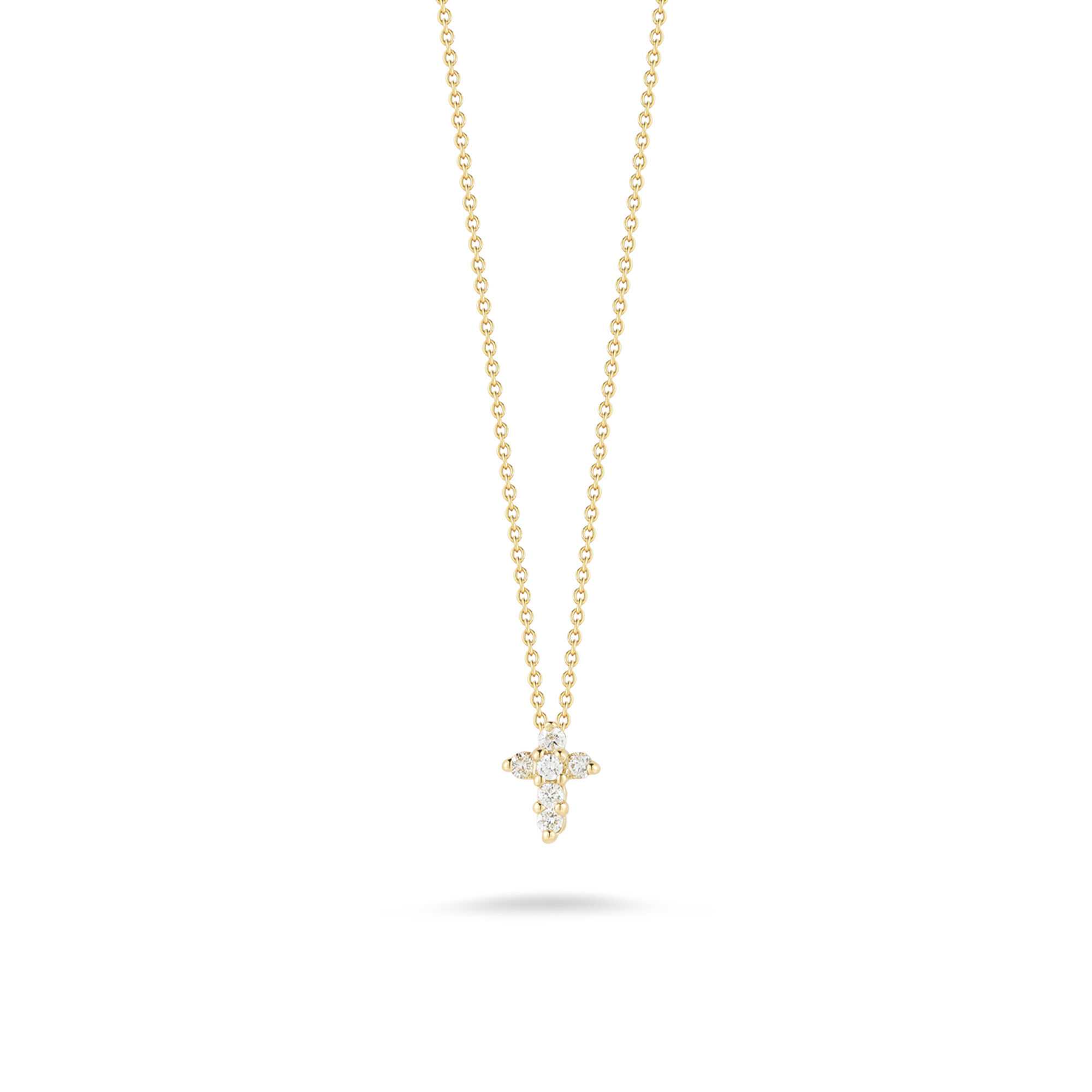 Tiny cross necklace gold cheap
