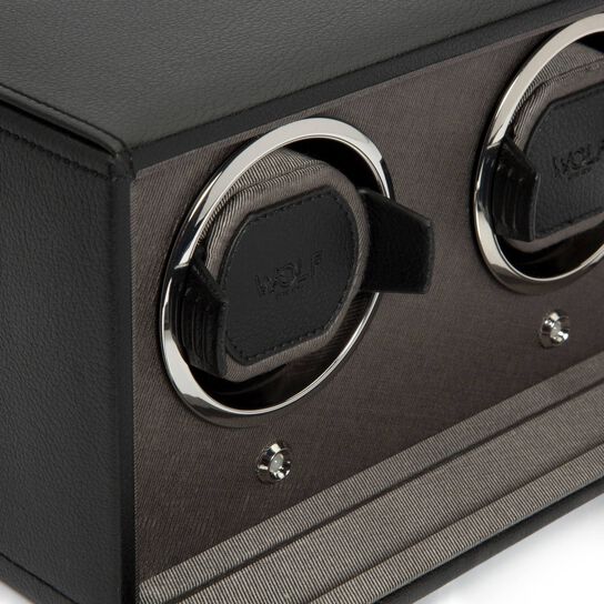 WOLF Cubs Black 2 Piece Watch Winder with Cover - Winder image number 4