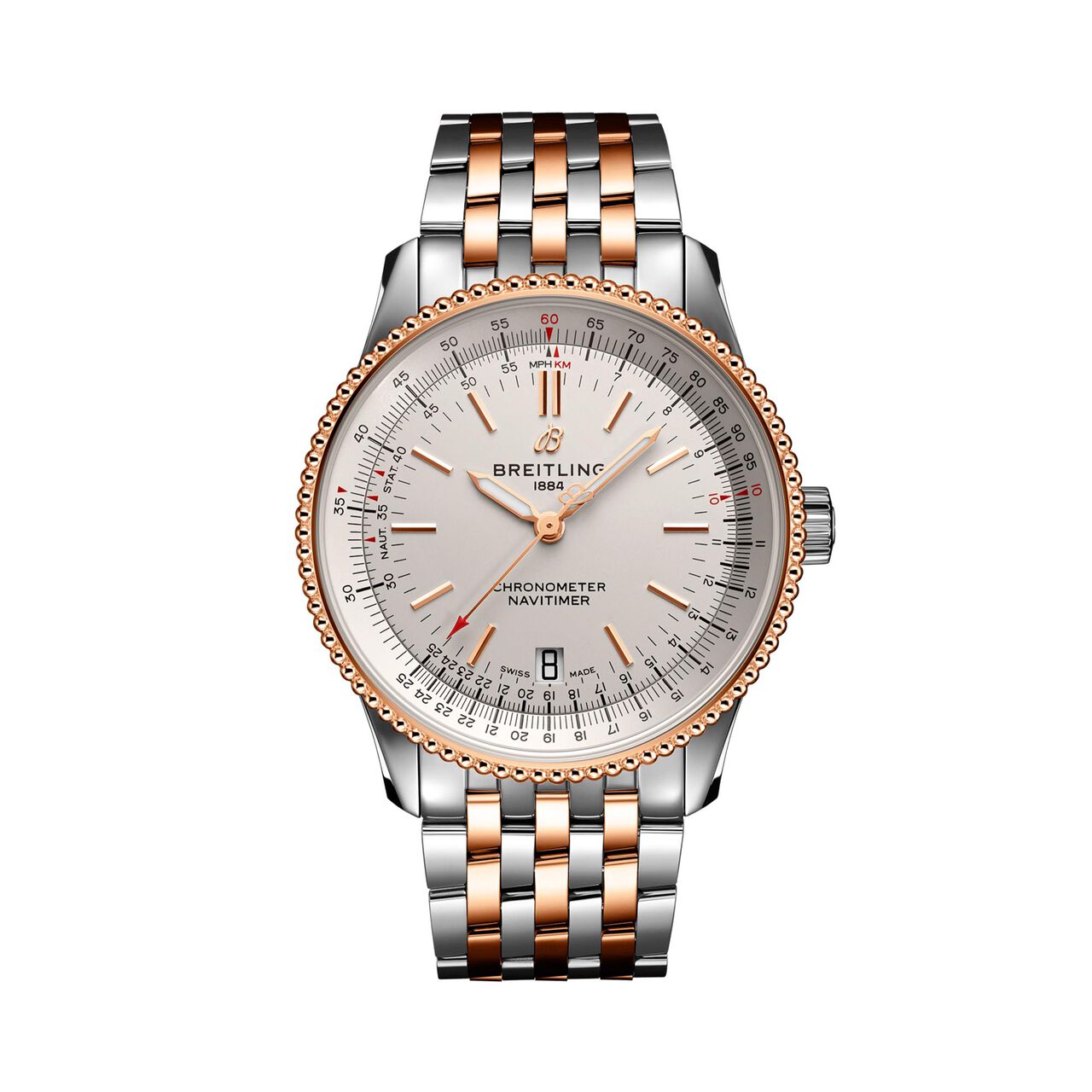 maison birks breitling navitimer automatic 38 steel 18kt gold two tone bracelet u17325211g1u1 image number 0