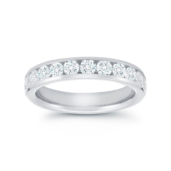 3.75MM White Gold and 0.94ct Diamond Channel Set Wedding Band