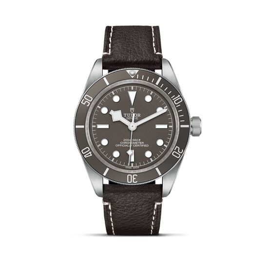 Tudor Black Bay Fifty-Eight Boîtier en argent 39 mm^ bracelet en cuir brun image number 0