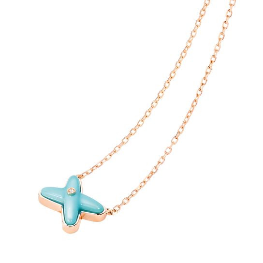Chaumet Jeux De Liens Rose Gold Turquoise Pendant 82932 image number 1
