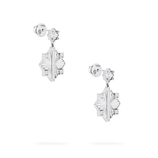 Birks Muse Guilloché Sterling Silver Drop Earrings, Large 450018473417 image number 2