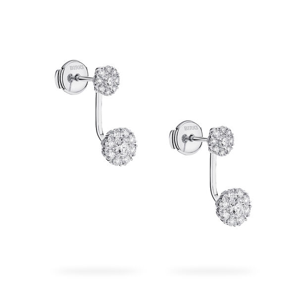Boucles d'oreilles balanciers rondes avec diamants, grande