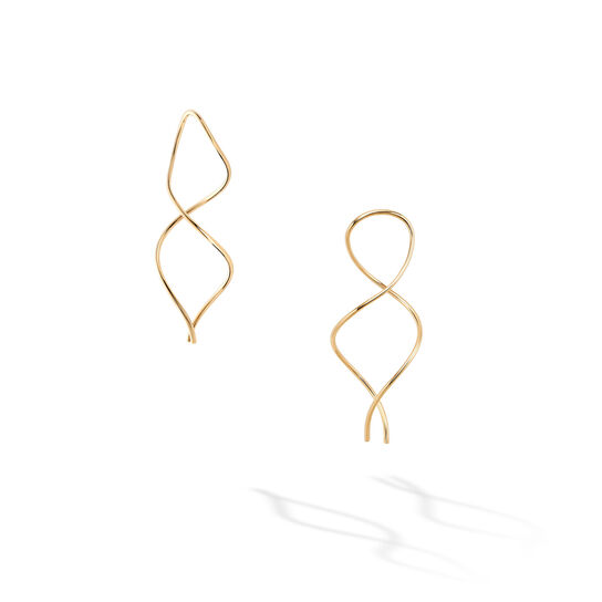 Birks Essentials Yellow Gold Spiral Wire Earrings image number 0
