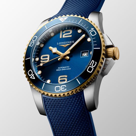 longines hydroconquest automatic 41 mm steel l3.781.3.96.9 face angled image number 1