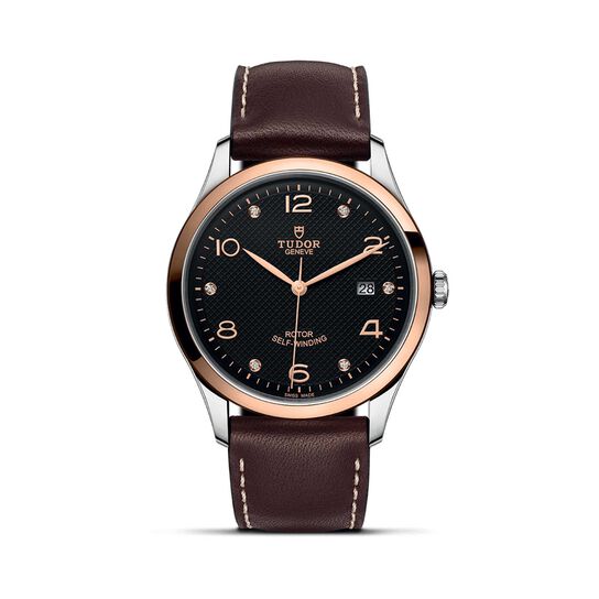 Tudor 1926 Boîtier en acier 41 mm^ cadran noir serti de diamants image number 0