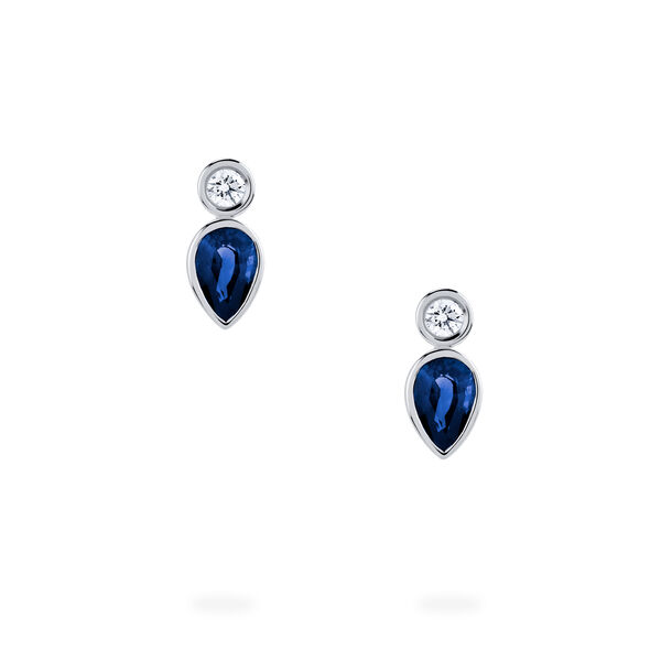 Boucles d'oreilles en saphir et diamants