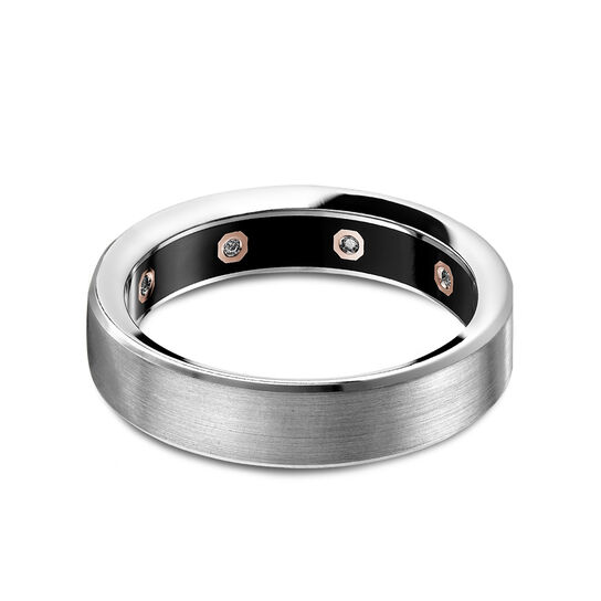 Bijoux Birks Customizable 5Mm White Gold Wedding Band With Satin Finish image number 0