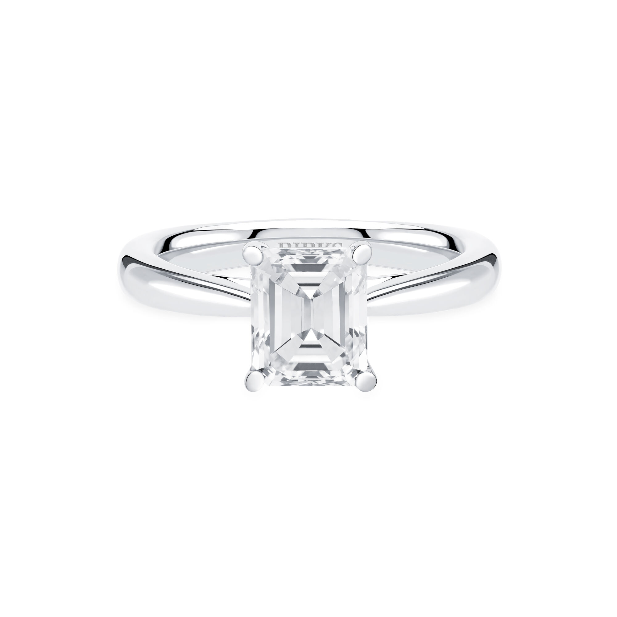 Emerald Cut Diamond Solitaire Engagement Ring Birks 1879