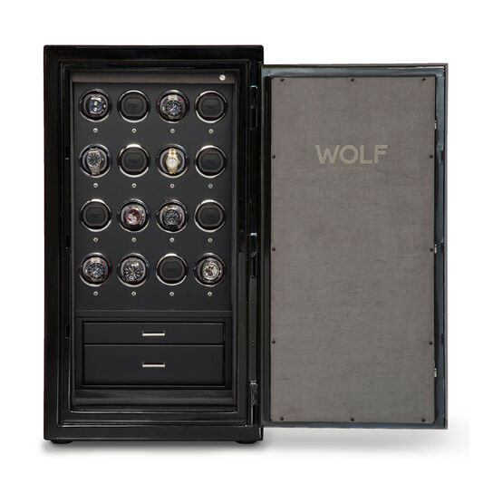 WOLF Atlas Onyx 16 Piece Winder Safe Open image number 0
