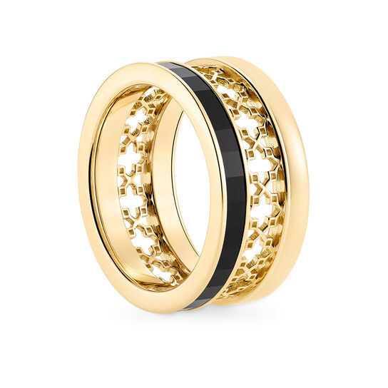 Birks Dare to Dream Yellow Gold Onyx Ring image number 2