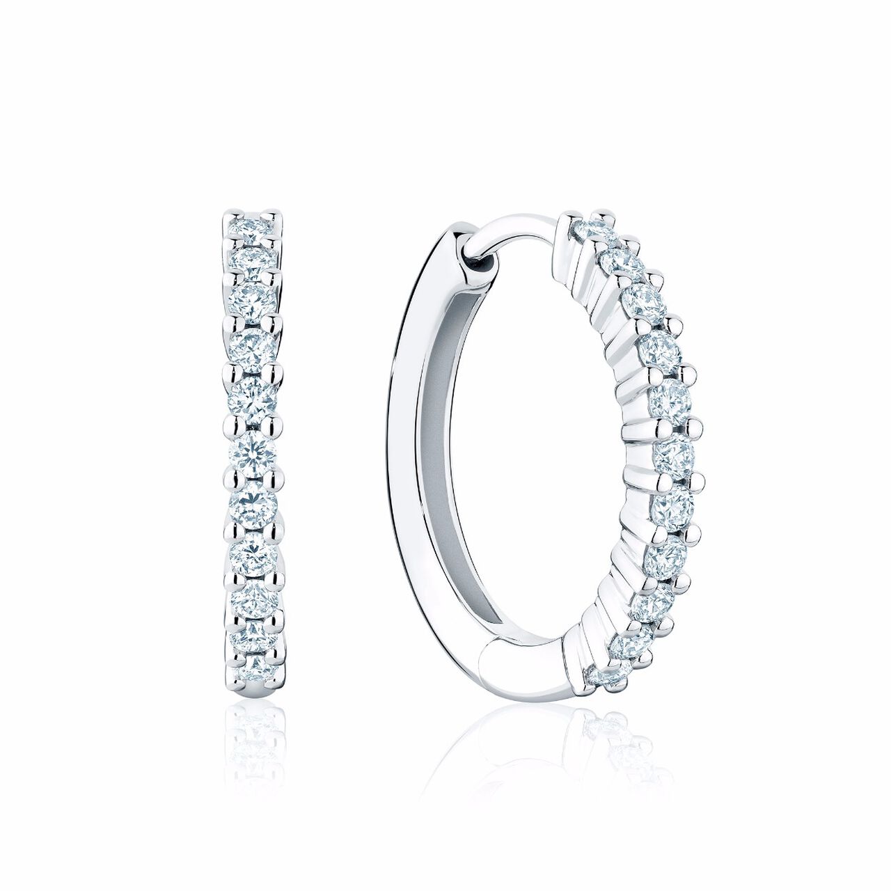 bijoux birks rosee du matin diamond hoop earrings image number 0