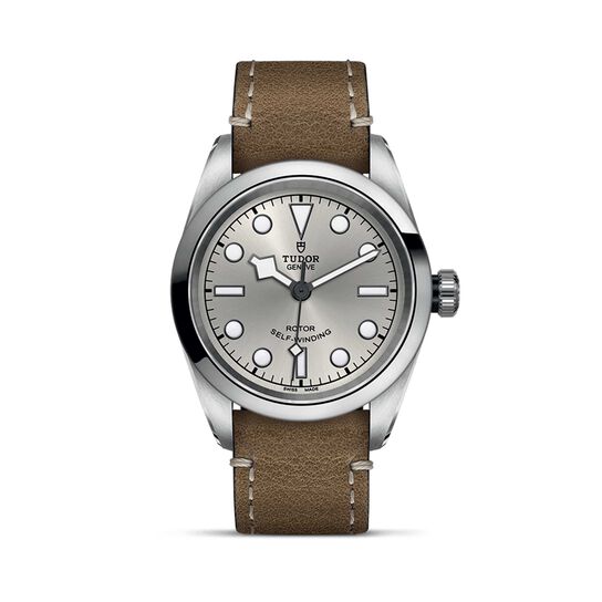 Tudor Black Bay 32 Boîtier en acier 32 mm^ bracelet en cuir beige image number 0