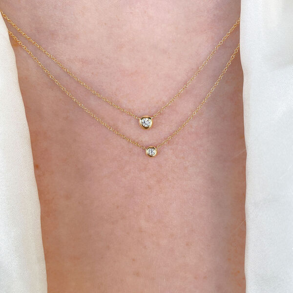 Pendentif Bailey en or jaune avec diamant