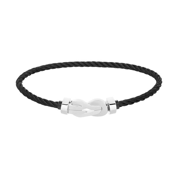 Bracelet cable Chance Infinie en or blanc, modèle moyen