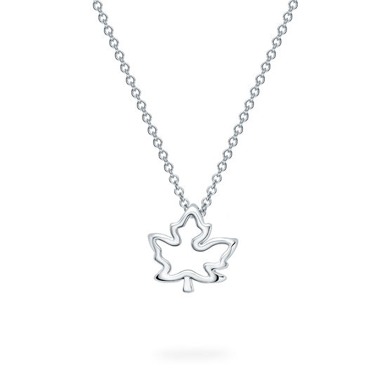 Birks Essentials Maple Leaf Pendant, Sterling Silver image number 0