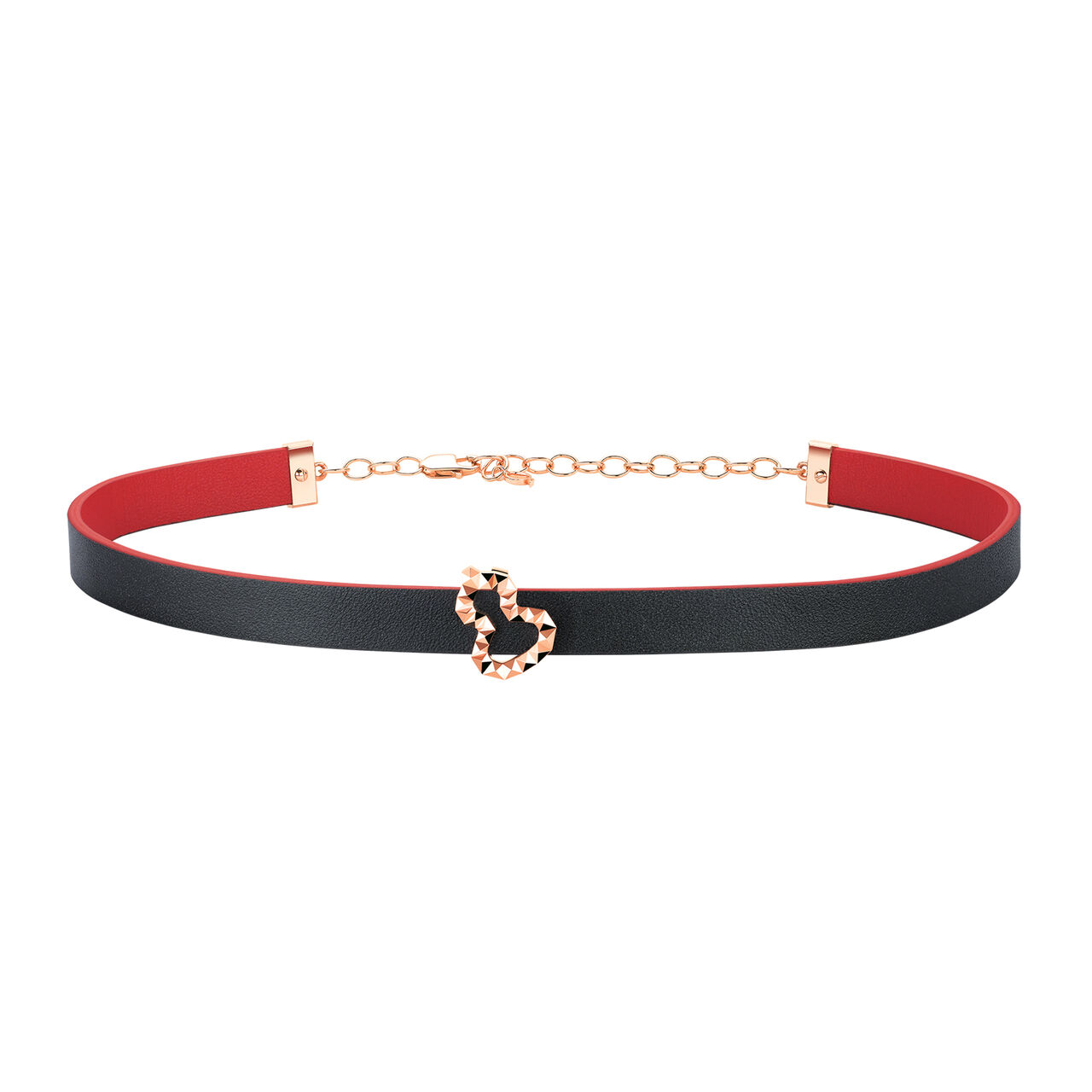 Qeelin Wulu 18 Small Rose Gold and Leather Choker WU-030-18OCK-RG Front.png image number 0