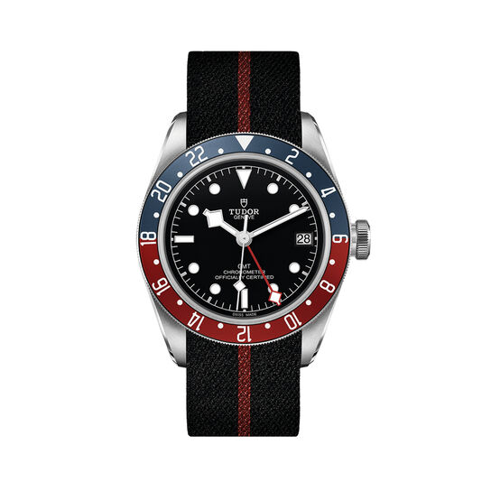 maison birks tudor black bay gmt 41 mm steel case fabric strap m79830rb 0003 image number 0