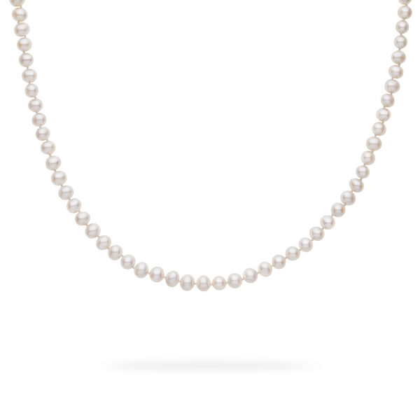 Collier de perles de culture d'eau douce 7,5-8 mm en argent
