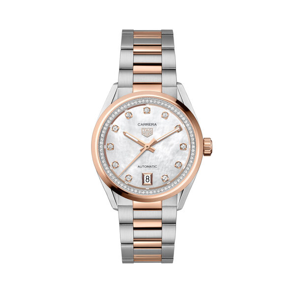 Carrera Automatic 36 mm Stainless Steel and Diamond