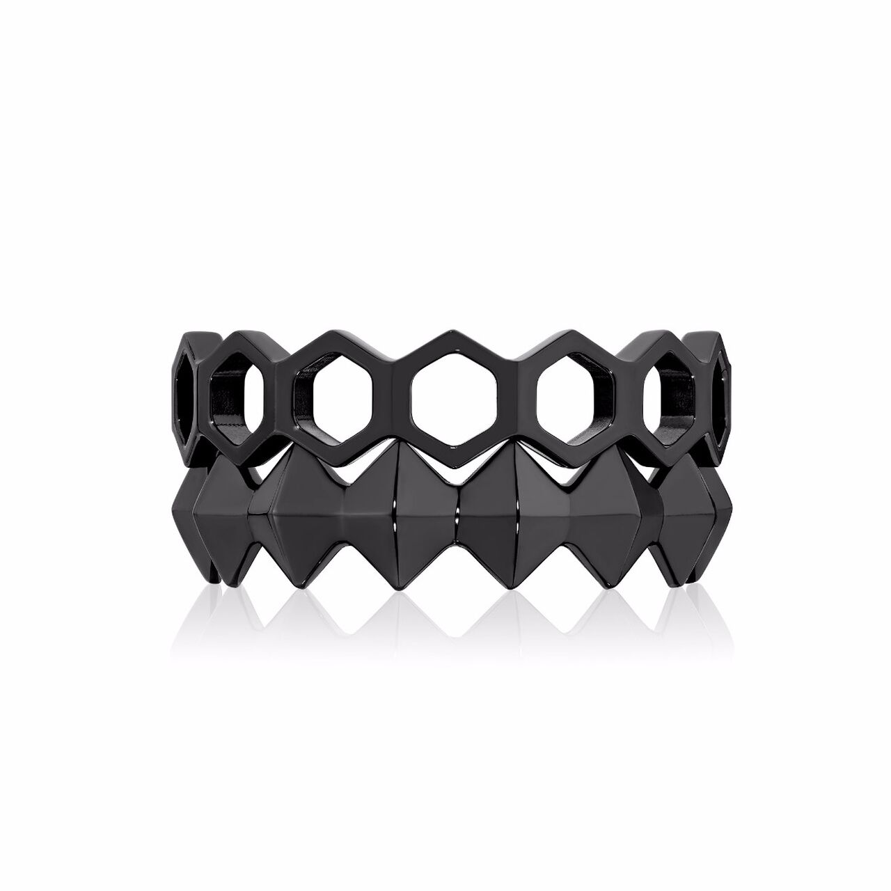 Stackable Titanium Bee Chic Ring image number 2