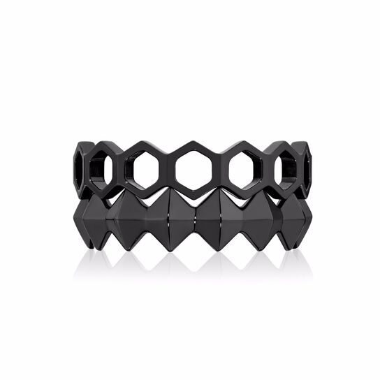 Stackable Titanium Bee Chic Ring image number 2