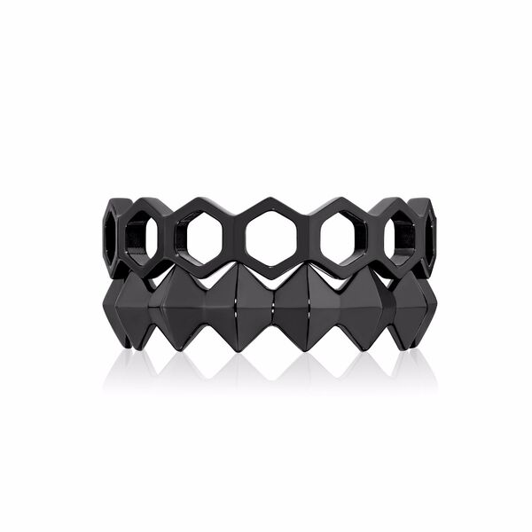 Stackable Titanium Bee Chic Ring