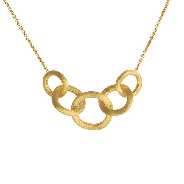 Jaipur Link Yellow Gold Graduated Necklace