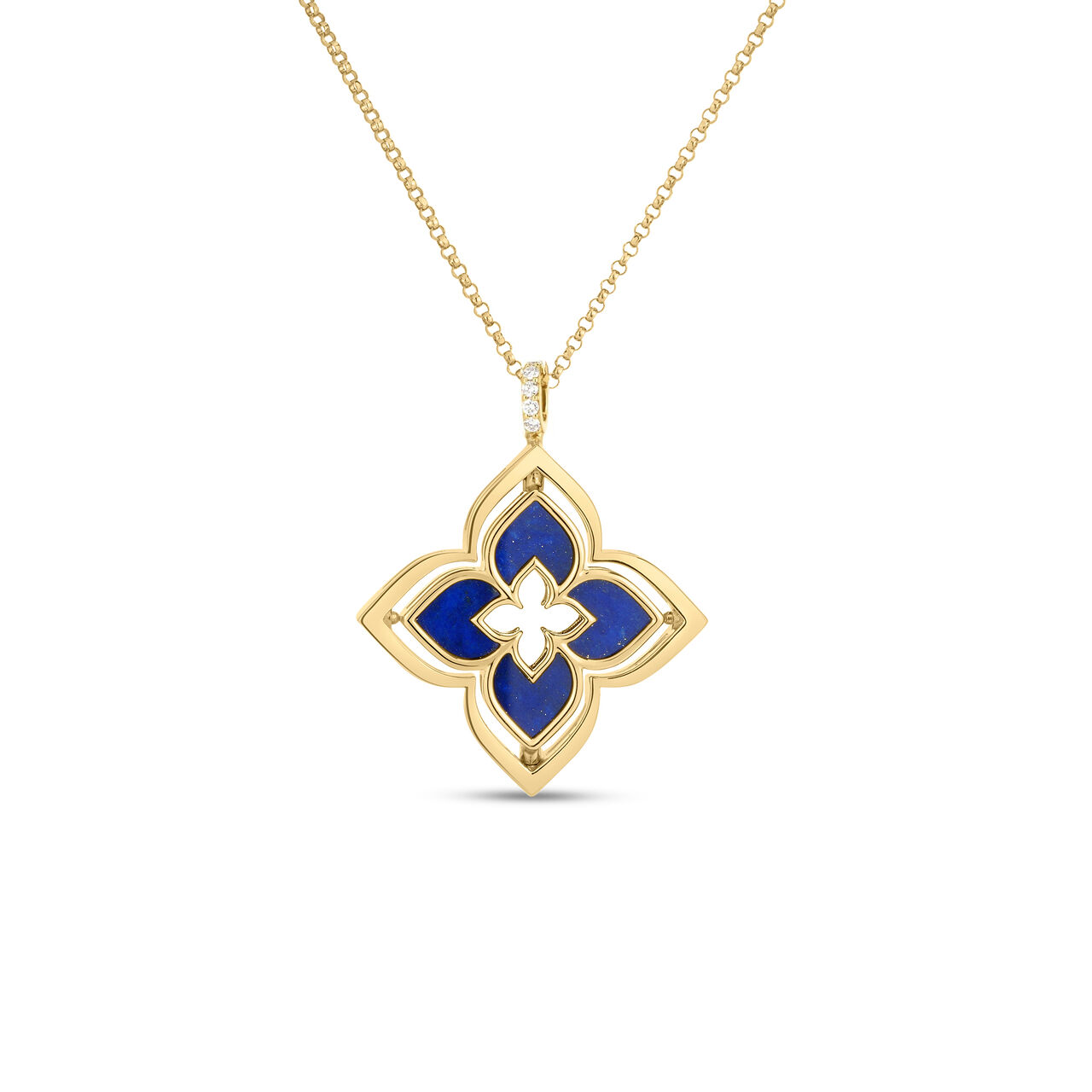Venetian Princess Pirouette Yellow Gold, Diamond and Lapis-Lazuli Pendant image number 0