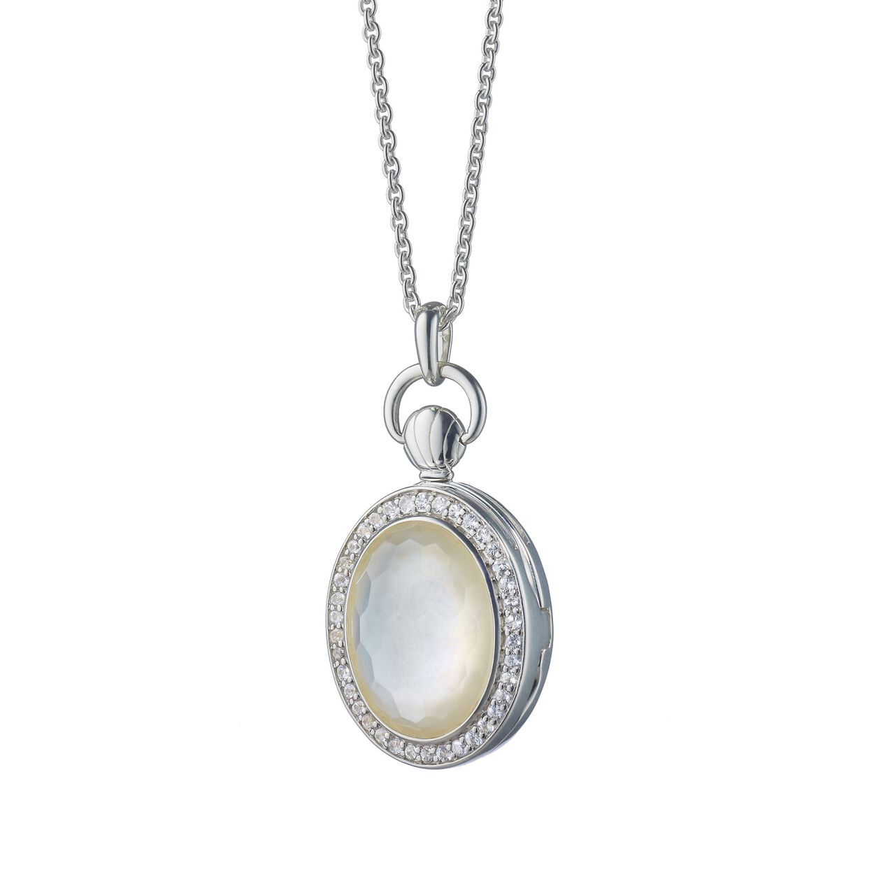Monica Rich Kosann Silver and Mother-of-Pearl Pendant 44521 image number 0