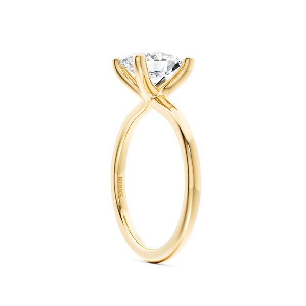 Oval-Cut Solitaire Diamond Engagement Ring in Yellow Gold