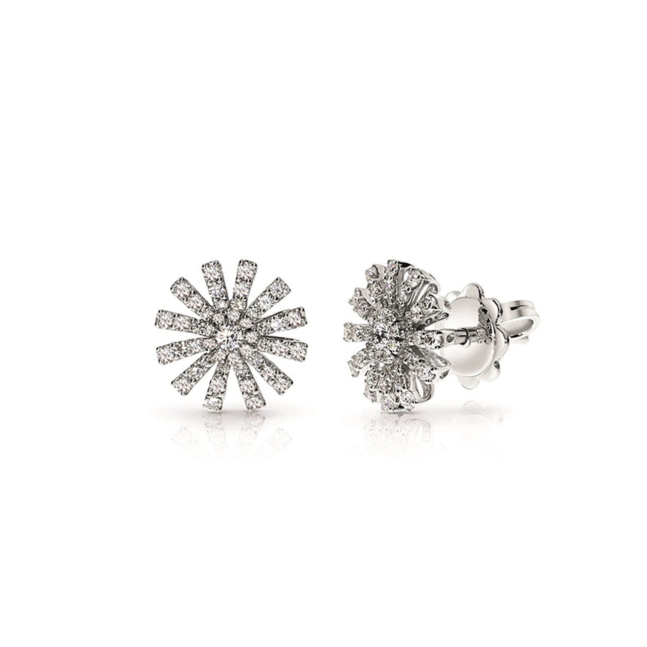 Damiani Margherita White Gold and Diamond Pavé Stud Earrings 20072761 Front image number 0