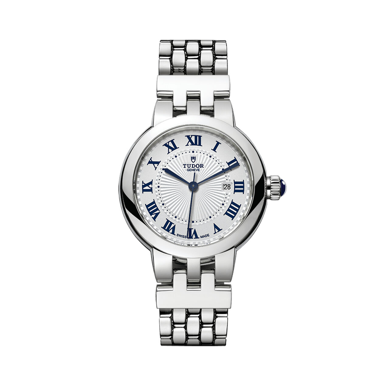 maison birks tudor clair de rose 30 mm steel case steel bracelet opaline dial m35500 0001 image number 0