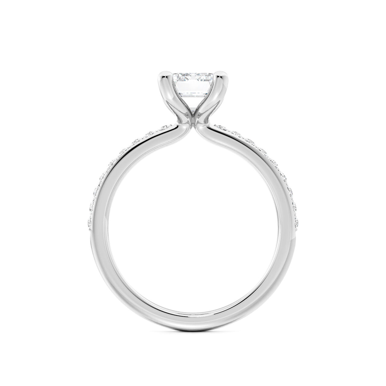 Birks Ros&eacute;e du Matin Emerald-Cut Solitaire Diamond Engagement Ring image number 2