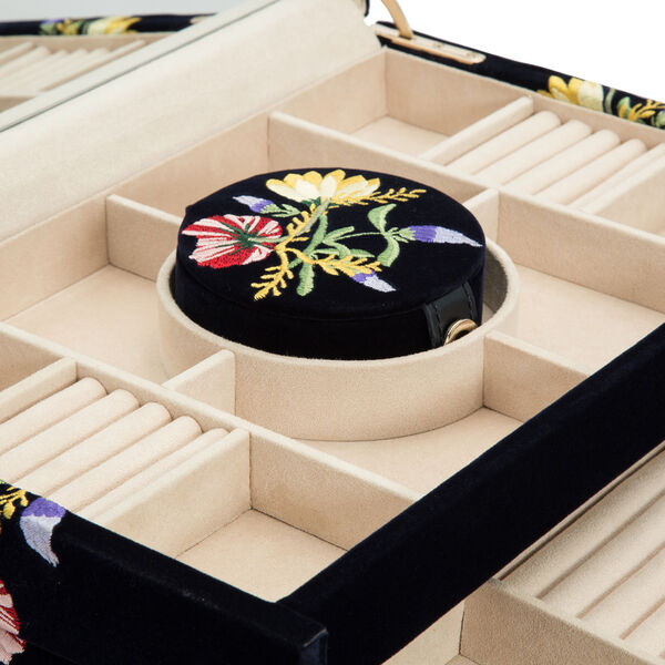 Coffret à bijoux Zoe bleu indigo, grand modèle