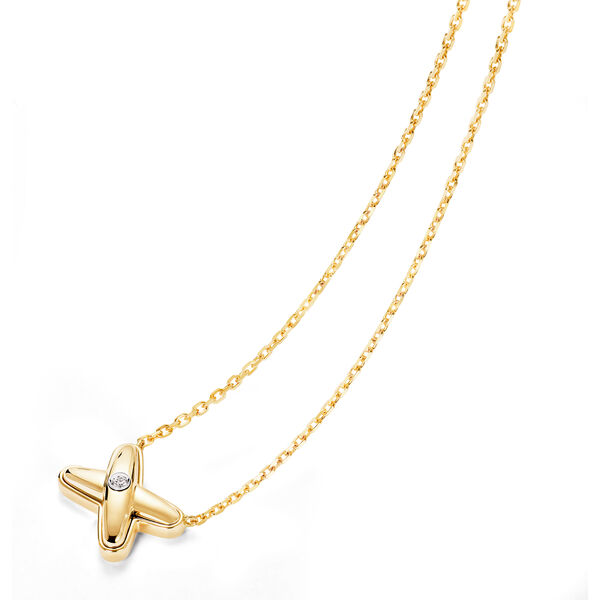 Jeux De Liens Yellow Gold and Diamond Pendant