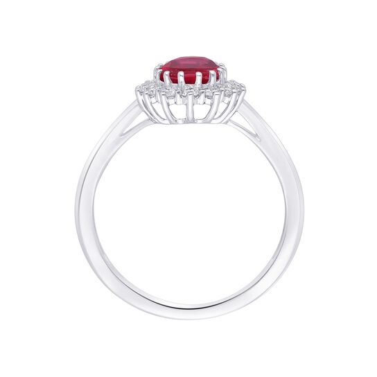 maison birks salon oval ruby diamond halo ring sg09201r ru standing image number 2