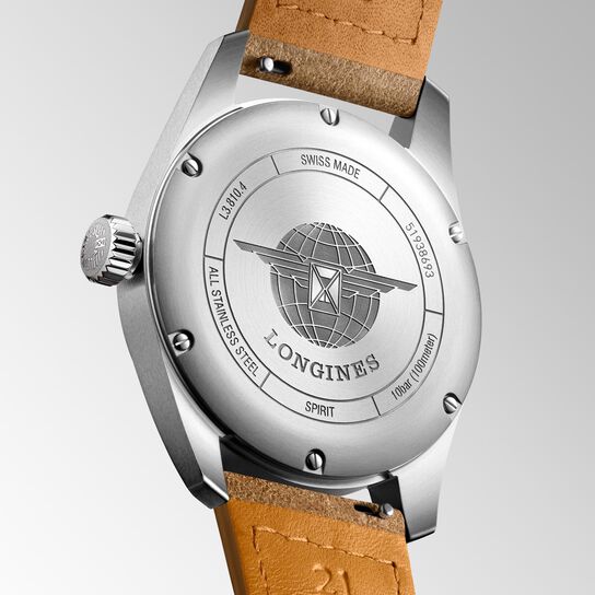 longines spirit automatic 40 mm steel l3.810.4.03.2 back image number 2