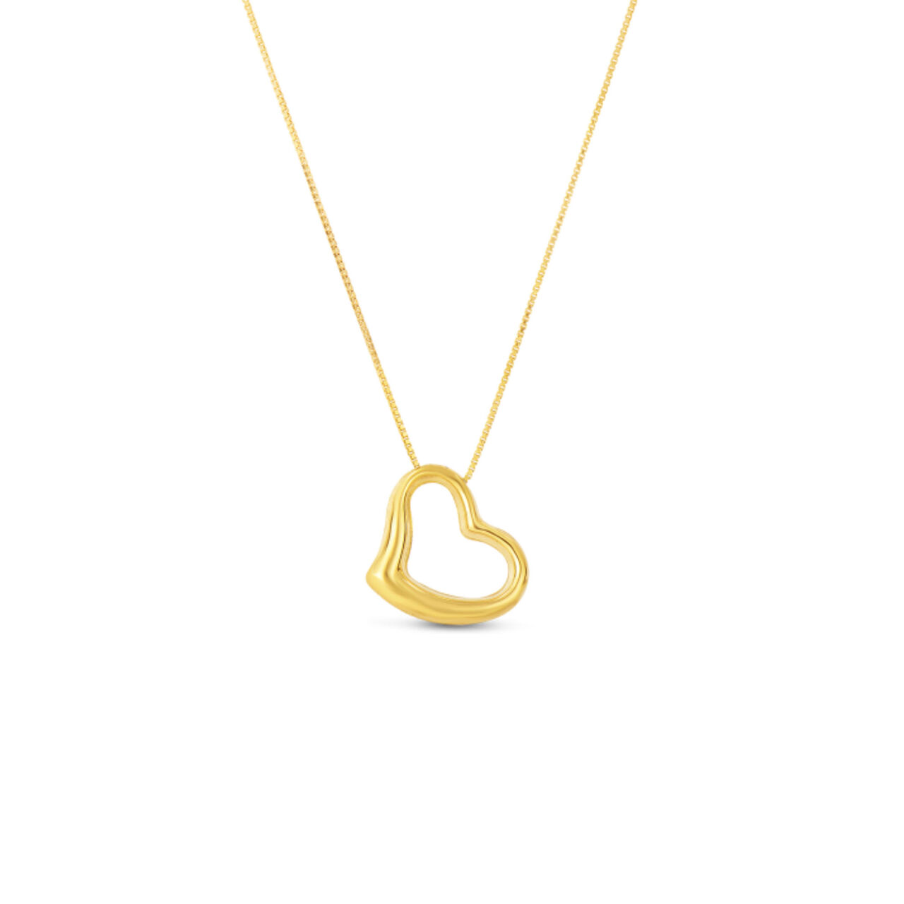 maison birks roberto coin tiny treasures small yellow gold heart necklace image number 0