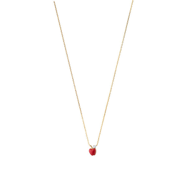 Pendentif Fables & Fairy Tales Apple en or jaune avec email et diamants