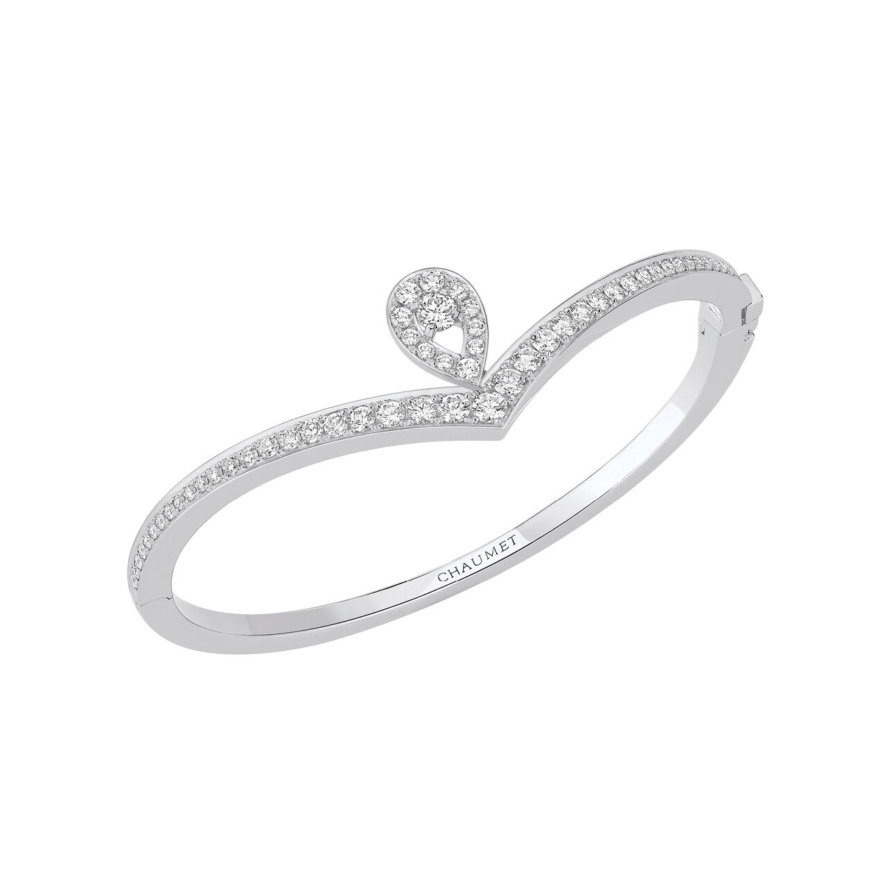 Chaumet Josephine Aigrette White Gold and Diamond Pavé Bangle 82076 image number 0