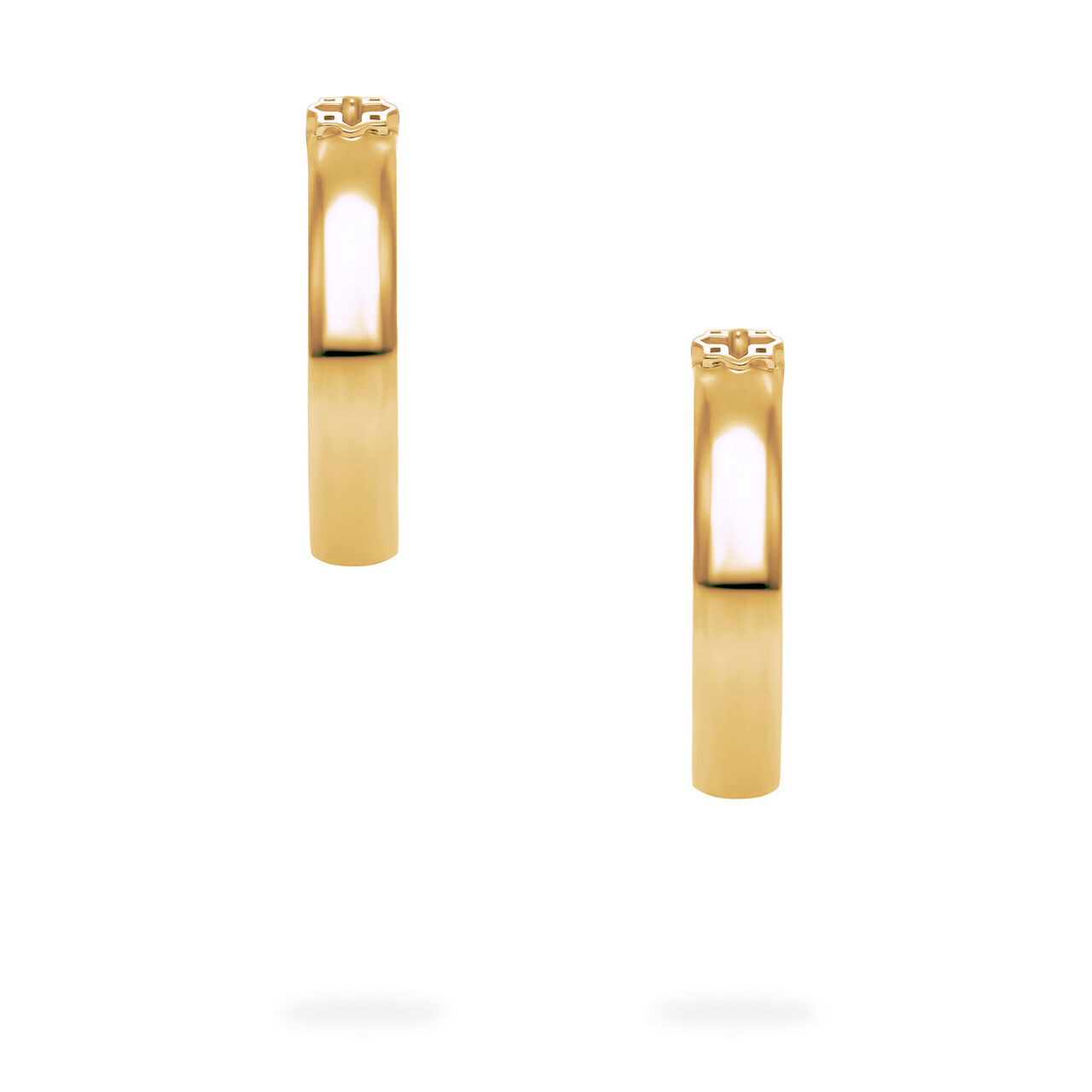 Birks Iconic Yellow Gold Muse 15 mm Hoop Earrings image number 1