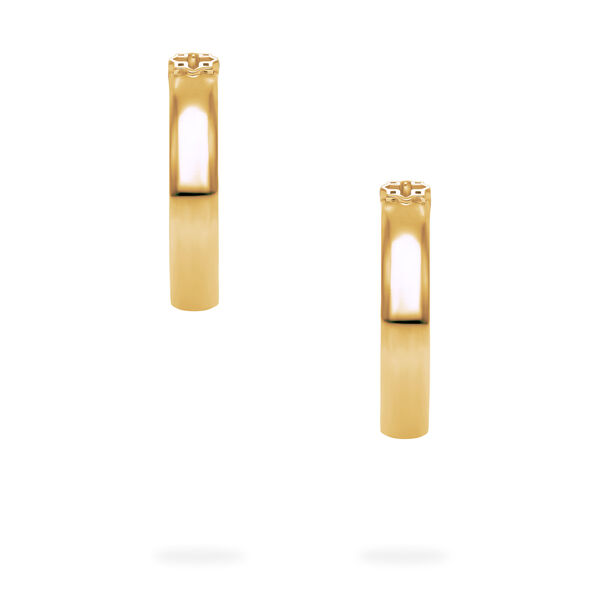 Yellow Gold Muse 15 mm Hoop Earrings