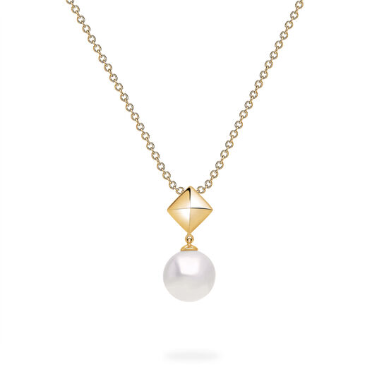Birks Rock & Pearl Yellow Gold Freshwater Pearl and Stud Pendant Necklace image number 0