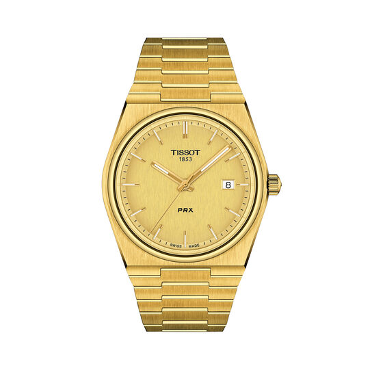 Tissot PRX Quartz 40 mm Acier inoxydable PVD Or jaune &ndash; T1374103302100 image number 0