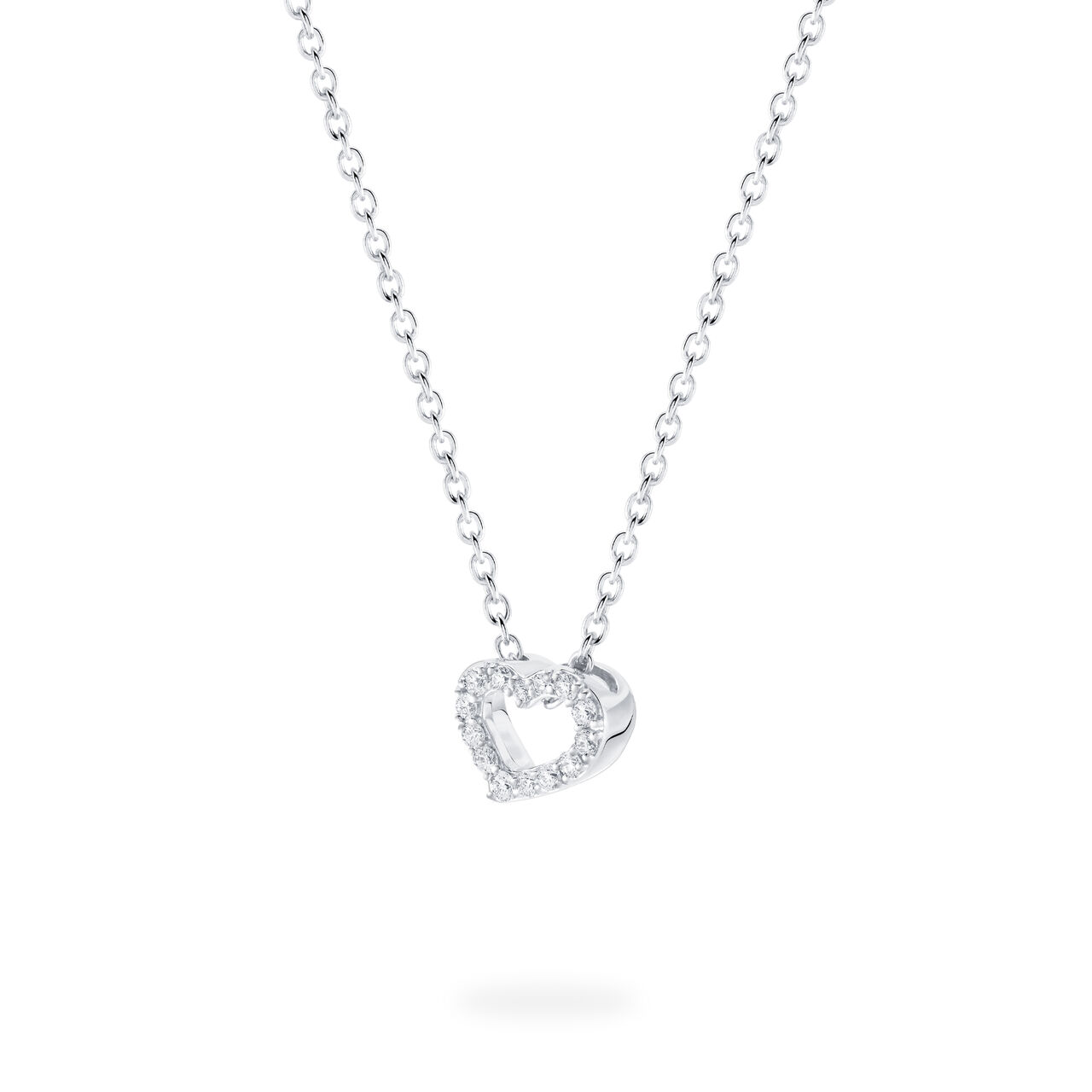 Birks Essentials White Gold Diamond Heart Pendant for Kids image number 1