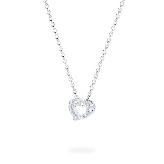 Birks Essentials White Gold Diamond Heart Pendant for Kids image number 1