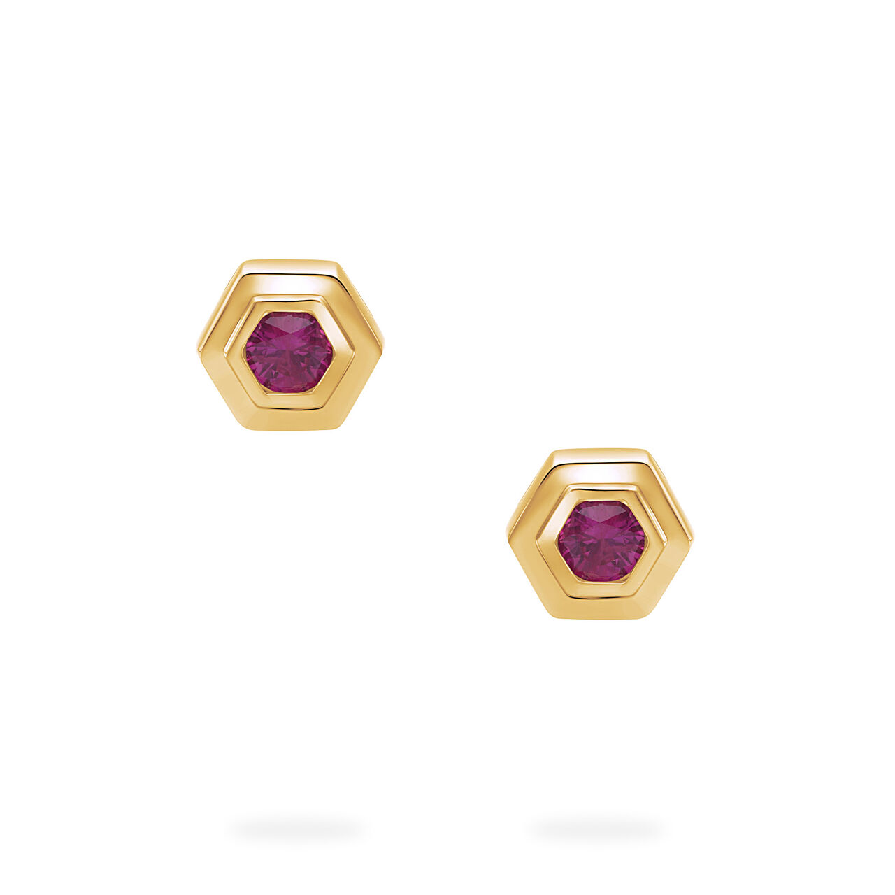 Birks Bee Chic Yellow Gold Birthstone Earrings, Pink Tourmaline image number 1