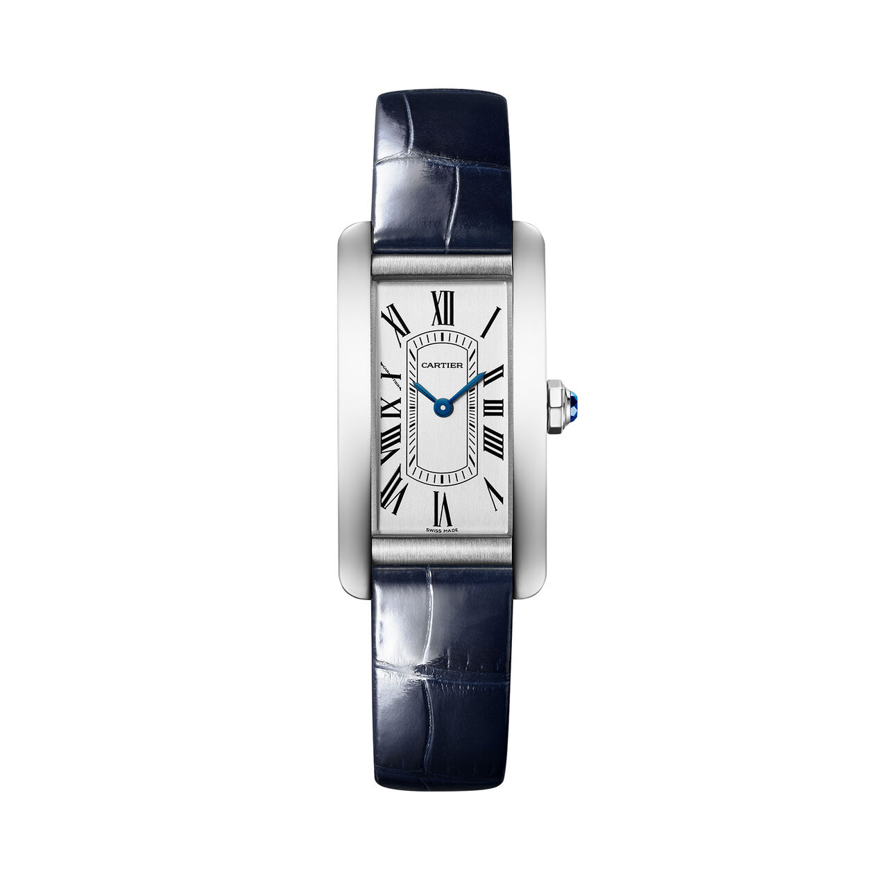 Cartier Tank Am&eacute;ricaine 35 x 19 mm quartz en acier inoxydable, petit mod&egrave;le image number 0